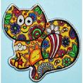 dan morris cat stylized cool cat patch cute iron on 