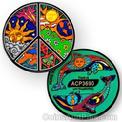 geocoins peace dolphins dan morris coins and pins