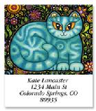 dan morris cats sew catty sew kitty colorful images address labels