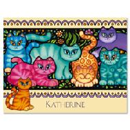 dan morris cats note cards sew catty sew kitty colorful images notecards personalized