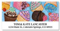 dan morris what's cookin retro kitchen address labels cupcakes colorful images